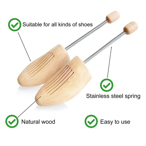 2× Men Women Wooden Shoe Stretcher Trees Shoe Shaper Expander EU 34-36 Size New - Picture 6 of 16