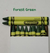 16ct Crayola Crayons Forest Green Single Color Bulk Lot Wax Melting
