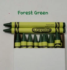 16ct Crayola Crayons (Forest Green) Single Color Bulk Lot Wax Melting 
