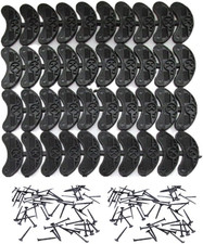 40 Pcs Heel Plates Shoe Heel Taps Rubber Tips Sole Heel Repair Pad Replacement w