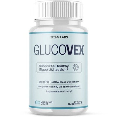 (1 Pack) Glucovex Advanced Blood Support Max Supplement Gluco Vex 60 Capsules
