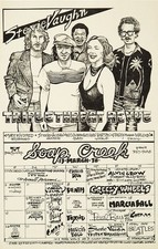 1978 Stevie Ray Vaughn Triple Threat Soap Creek  Austin Concert Poster - 11"x17"