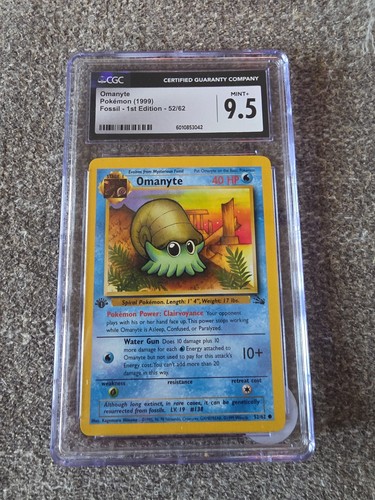 Omanyte (1st Edition) graded CGC 9.5 for sale on eBay