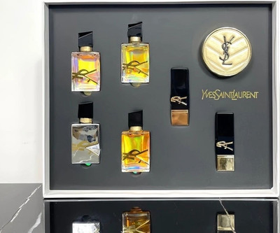 Yves Saint Laurent 7-Piece Gift Set: Perfume, Lipstick & Compact Multicolor