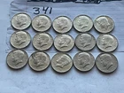 Kennedy Half Dollars Lot Of 15 ALL 1964 90 %US SILVER Coins See Pictures SILVER