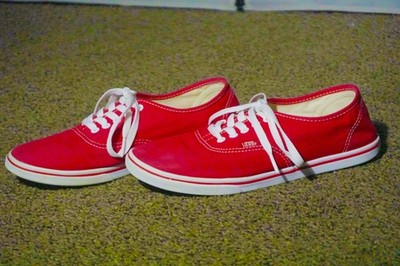 Vans Red Classic Low Top Skate Shoes (Men Sz 8 / Women Sz 9.5) Old Skool