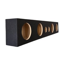 Sound Bar 6x5 4-Hole and 3 Tweeters Sealed Speaker Pod Quad Enclosure Box 6.5