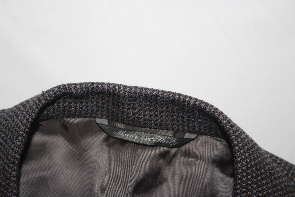 Casaco esportivo masculino CANALI blazer de lã 46L 2B 0-Vent feito na Itália - Imagem 3 de 4