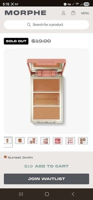 Morphe Cheek Thrills Multi-Finish Face Trio, Sunset Swim 0.38 oz