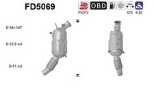 AS DPF Rußpartikelfilter Dieselpartikelfilter FD5069 Cordierit für BMW 1er E82