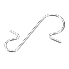 120Pcs Christmas Ornament Hooks S Shaped Hangers 0.6 x 1.2 Inch Silver Finish