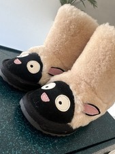 EMU Australia Lamb K10648 Kids Snow Boots Wool Animal Face Natural Size 8