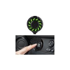 Car Push Start Button Cover Luminous Vehicle Engine Start Stop Button Black
