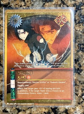 2002 SHONEN JUMP'S NARUTO CCG US022 CHIDORI GOLD FOIL TCG NM 