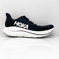 Hoka One One Mens Clifton 10 1162030 BWHT Black Running Shoes Sneakers Sz 11.5 D