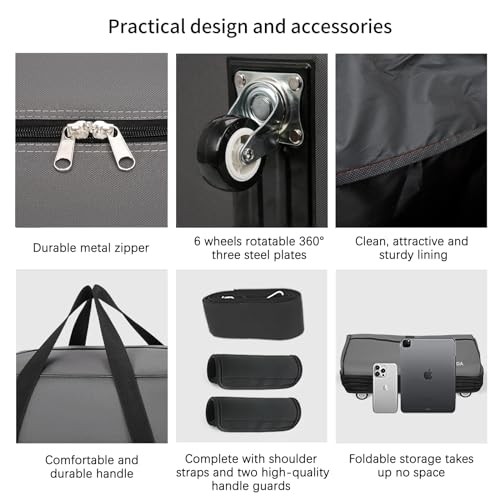 Expandable Foldable Luggage, 42'' Suitcase With Spinner Wheels, Rolling Grey - Picture 4 of 7