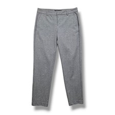 Liverpool Kelsey Trouser Womens 6 Gray Herringbone Mid Rise Pants