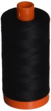 A10502692 Mako Cotton Thread Solid 50WT 1422 Yards Black Sewing Spool Craft
