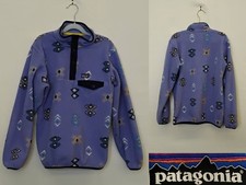 Patagonia Synchilla T-Snap Fleece Kids XL Purple Graphic Print J4959