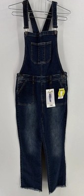 YMI Dream Collection Womens Overalls Medium Blue Denim Comfort Stretch New