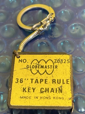 Vintage Globe Master 36  Tape Rule Key Chain (#70325) Works fine