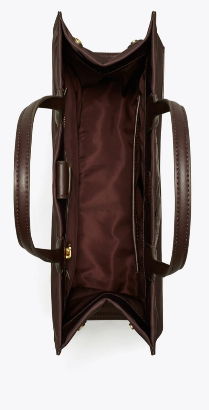 NWT Tory Burch ELLA Small Lightweight Nylon Tote Tempranillo #88578-616 thumbnail 4