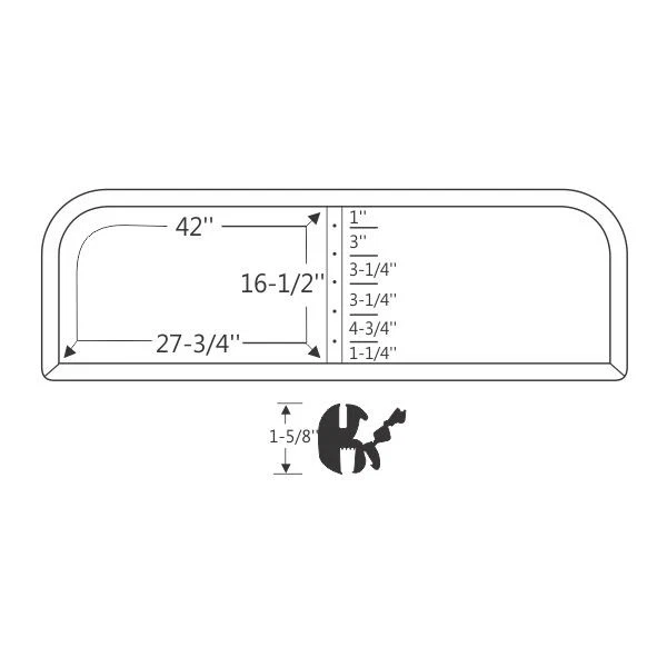 1951-52 Chrysler DeSoto Dodge Coupe Sedan & Wagon Windshield Rubber - Image 2 of 4
