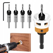 Senkbohrer Holz Set 6 St&uuml;ck, Bohrsenker mit Tiefenanschlag, Senker Holzbohrer DE