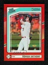 2024 Panini Donruss Rated Prospects Red 127/275 Roman Anthony #122 1v3