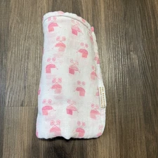 TBBC Pink Carriage Baby Girl Muslin Swaddle Blanket Preppy Classic