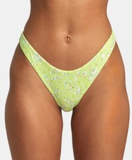 RVCA Itty Medium French Bikini Bottoms Lime Green Large NWT BK958