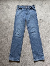 Levi's 724 High Rise Straight Jeans Women's 30 Blue Light Wash Stretch Denim