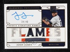 2019 Panini National Treasures Gold 34/49 Josh James #RSN-JJ Auto RC 09an