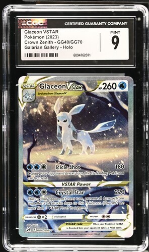 Glaceon VSTAR GG40/GG70 - Crown Zenith: Galarian Gallery CGC 9 MINT