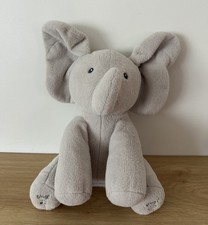 Baby GUND Animated Flappy The Elephant Plush Gray 12" Peek A Boo Ears Sings