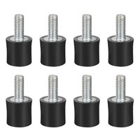 8 StüCke M4 Gummi Halterungen StoßDäMpfer Anti Vibration Isolatoren 10Mm Schwarz
