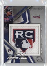 2021 Topps Rookie Card Manufactured Cristian Pache #RP-CP Patch RC 6o3. rookie card picture