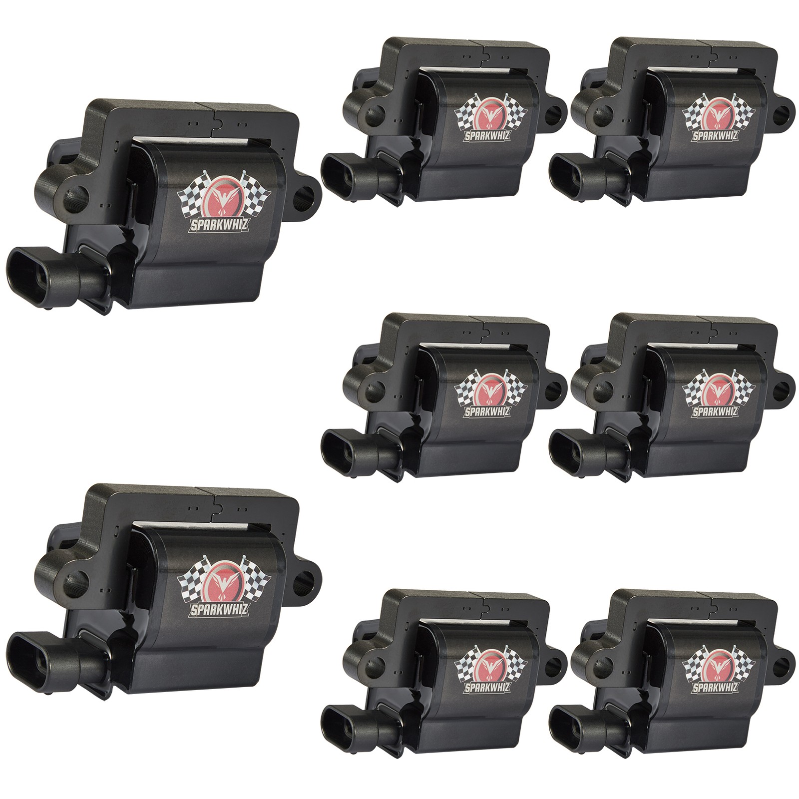 8Pack Square Ignition Coil & Spark Plug & Wire For Chevy GMC 4.8L 5.3L 6.0L 8.1L