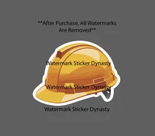 Hard Hat Sticker Waterproof Decal Construction Work Blue Collar Gift NEW