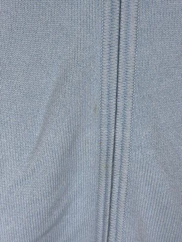 Conjunto de chaqueta St. John 100 % azul cachemir con capucha ribete de piel, pantalones joggers y top M/P - Imagen 6 de 24