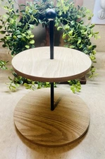 Target Bullseye Tiered Lazy Susan 10” x 8” Wood BRAND NEW - Rotated