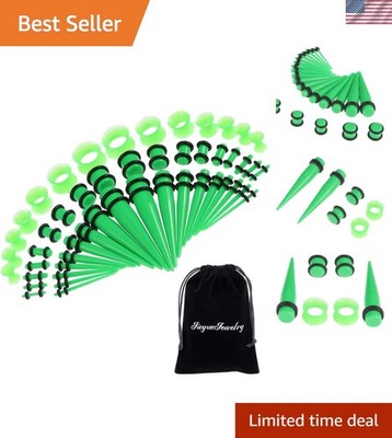 Stylish 50 Pcs Ear Gauges Expander Set 14G-00G | Ideal for Beginners & Pros