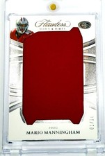2025 Panini Flawless #19 Mario Manningham 1/10 Down & Dirty GAME USED WORN PATCH