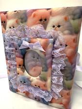Custom Kitten Cat Photo Album - Holds 100 4x6 Photos - Handmade