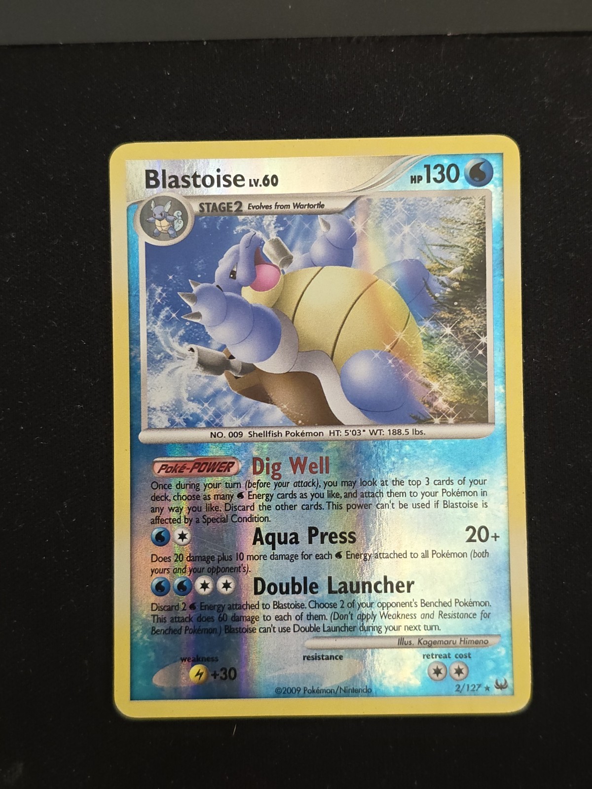 Pokémon TCG Blastoise Platinum 2/127 Holo Rare Reverse Holo English Card