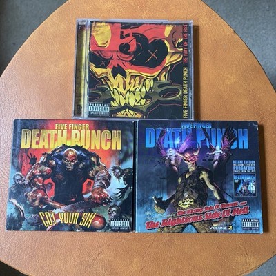 Lot Of 3 Five Finger Death Punch Heavy Metal CD Albums Box Set Tri