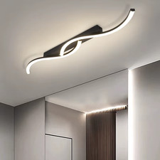 Lámpara de Techo LED Moderna Minimalista Lámpara de Techo Aluminio Negro
