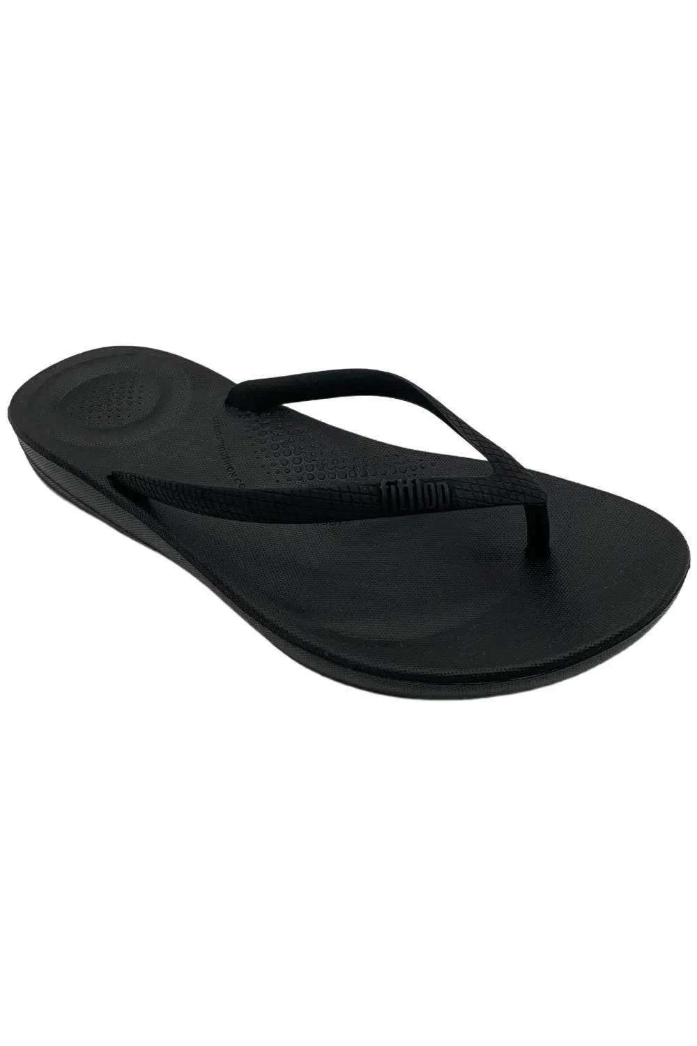 FitFlop Women's Iqushion Ergonomic Flip-Flops Sandal Black