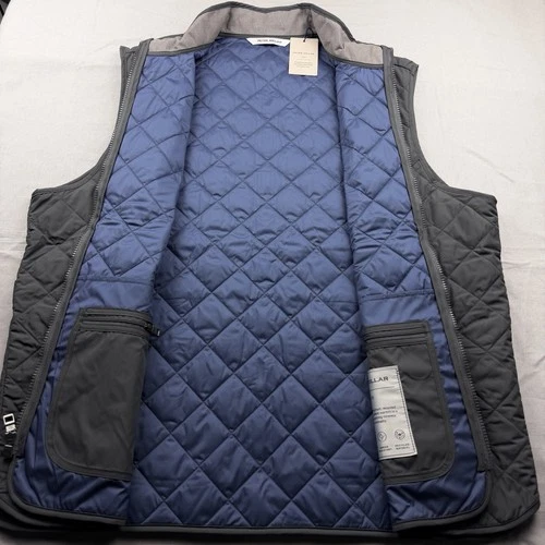 Peter Millar Crown Essex Full Zip Quilted Puffer Vest Jacket Iron Gray XL $245 image 9