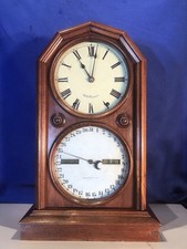 1876 Vintage Antique Seth Thomas Double Dial ,Strike,Calendar Clock